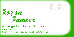 rozsa pammer business card